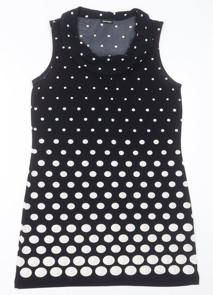 Gerry Weber Womens Blue Polka Dot Polyester A-Line  Size 12  Crew Neck Pullover