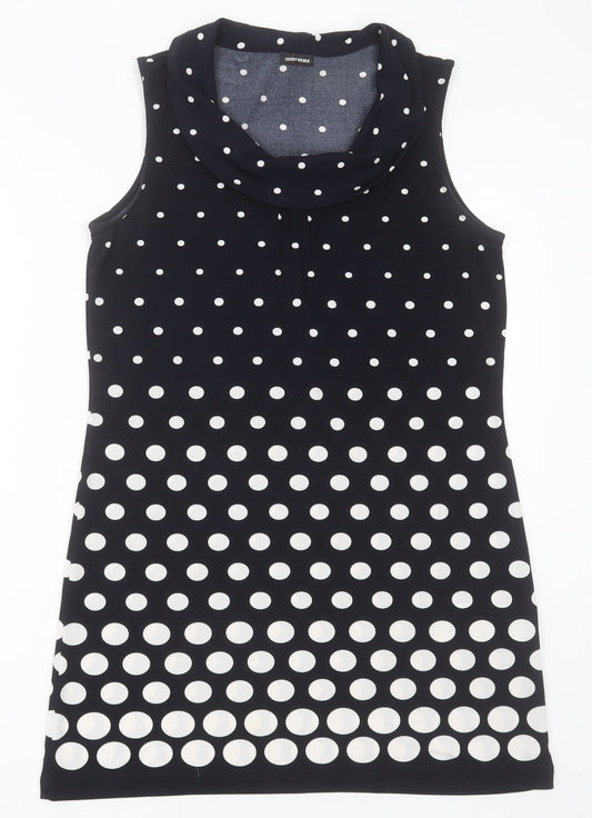 Gerry Weber Womens Blue Polka Dot Polyester A-Line  Size 12  Crew Neck Pullover