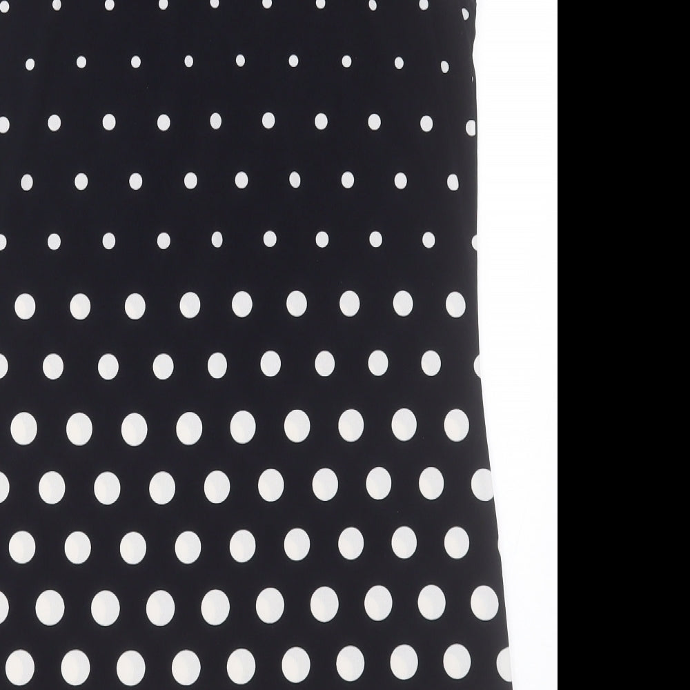 Gerry Weber Womens Blue Polka Dot Polyester A-Line  Size 12  Crew Neck Pullover