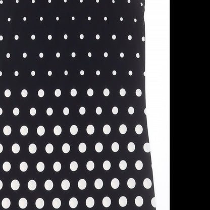 Gerry Weber Womens Blue Polka Dot Polyester A-Line  Size 12  Crew Neck Pullover