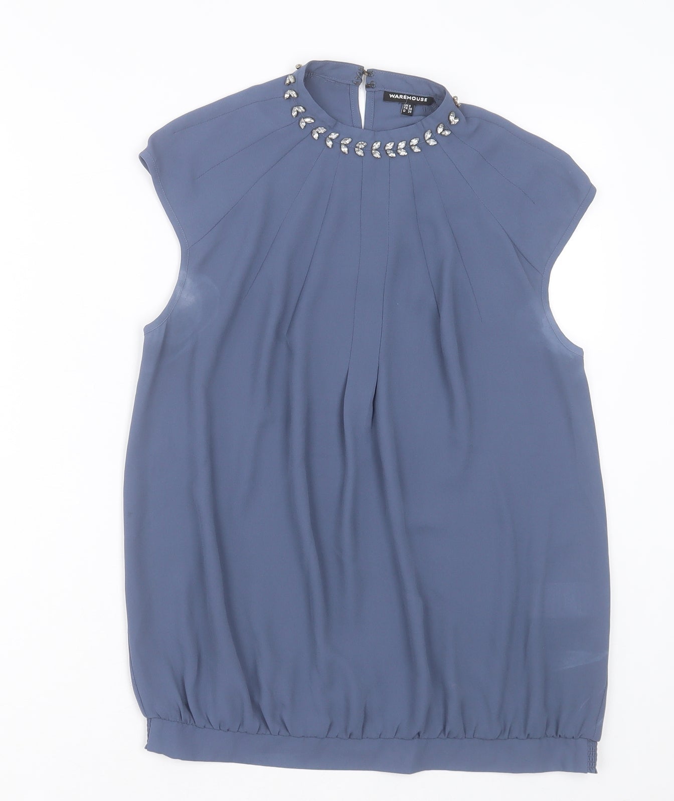 Womens UK Size 8 Warehouse Grey Basic Tank