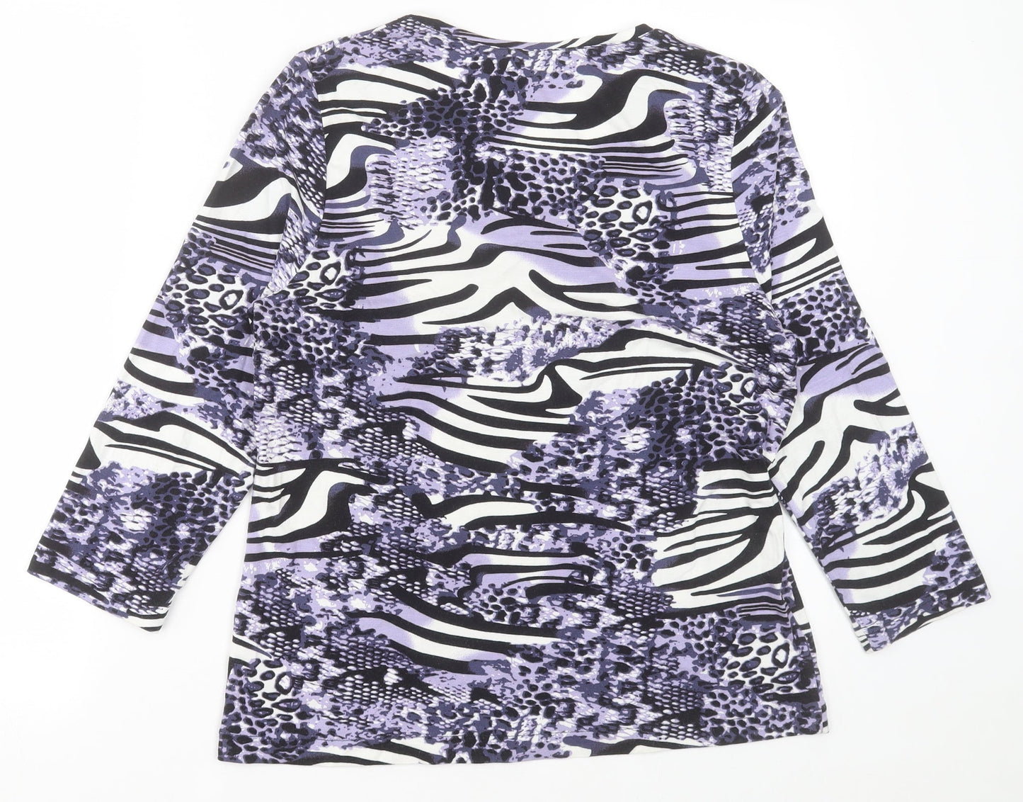 Womens UK Size 12 Gelco Purple Basic T-Shirt