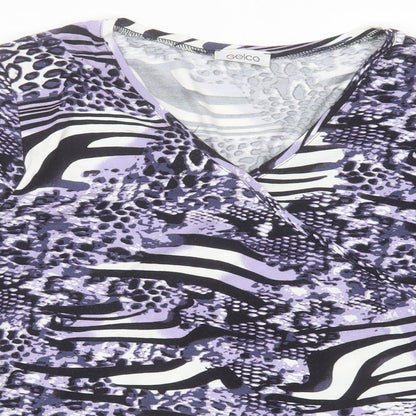 Womens UK Size 12 Gelco Purple Basic T-Shirt