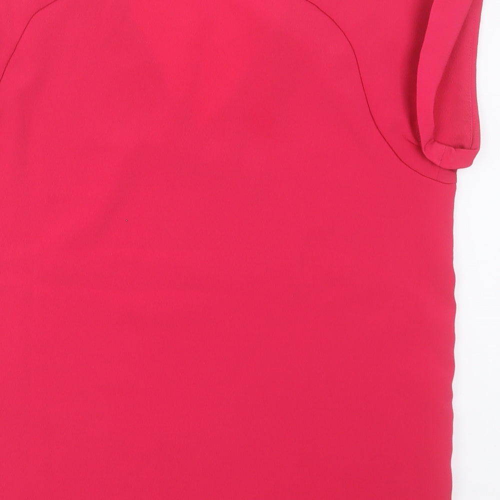 Womens UK Size 8 River Island Pink Basic T-Shirt