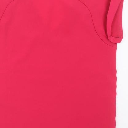 Womens UK Size 8 River Island Pink Basic T-Shirt