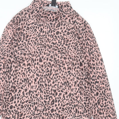 Womens UK Size 6 New Look Pink Cropped T-Shirt