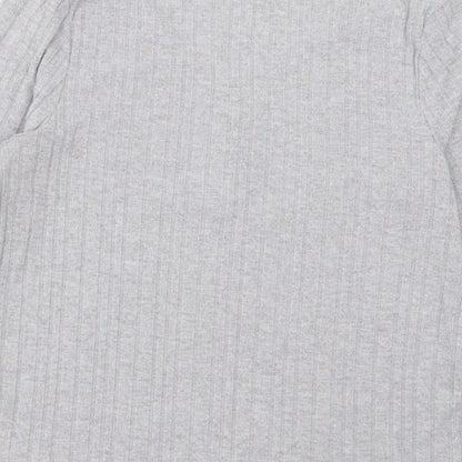 Primark Womens Grey V-Neck  Polyester Pullover Jumper Size M