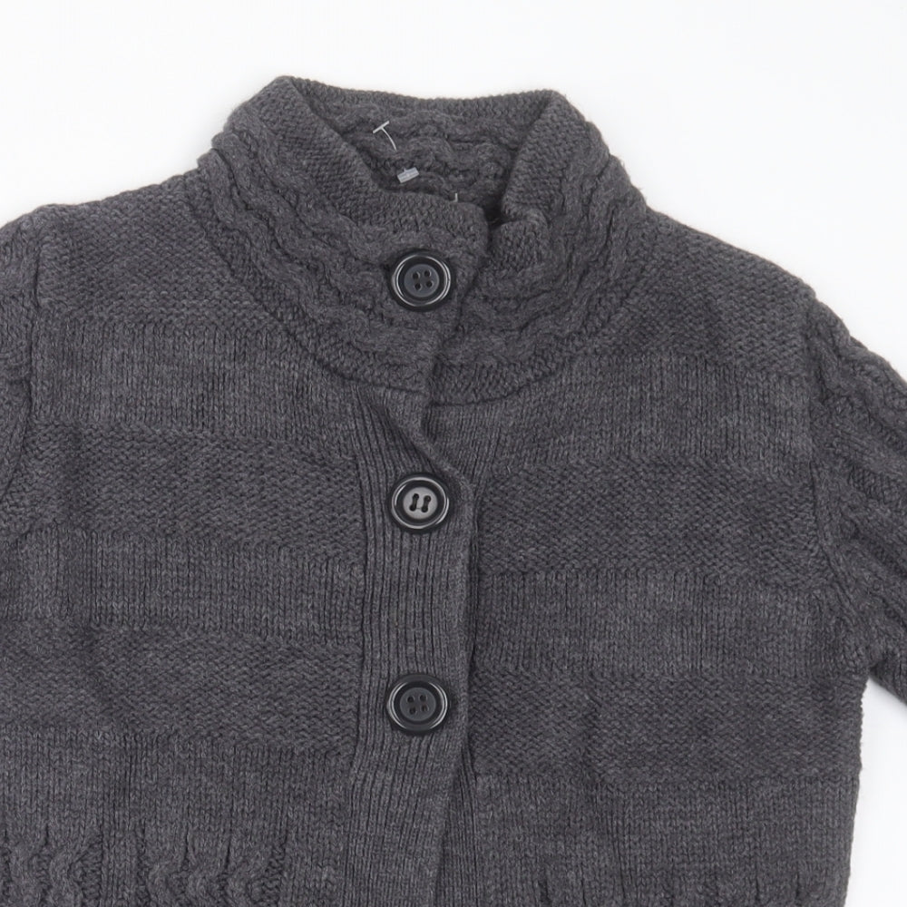 Womens UK Size S Yessica Grey Cardigan Jumper