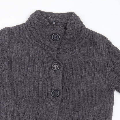 Womens UK Size S Yessica Grey Cardigan Jumper
