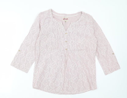 Womens UK Size 12 Faithful & True Pink Basic Polo