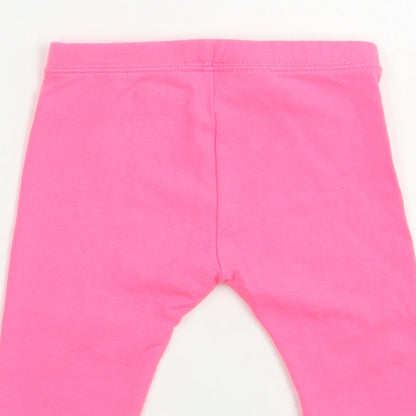 Gap Baby Pink  Cotton Jogger Leggings Size 6-9 Months   - Stars