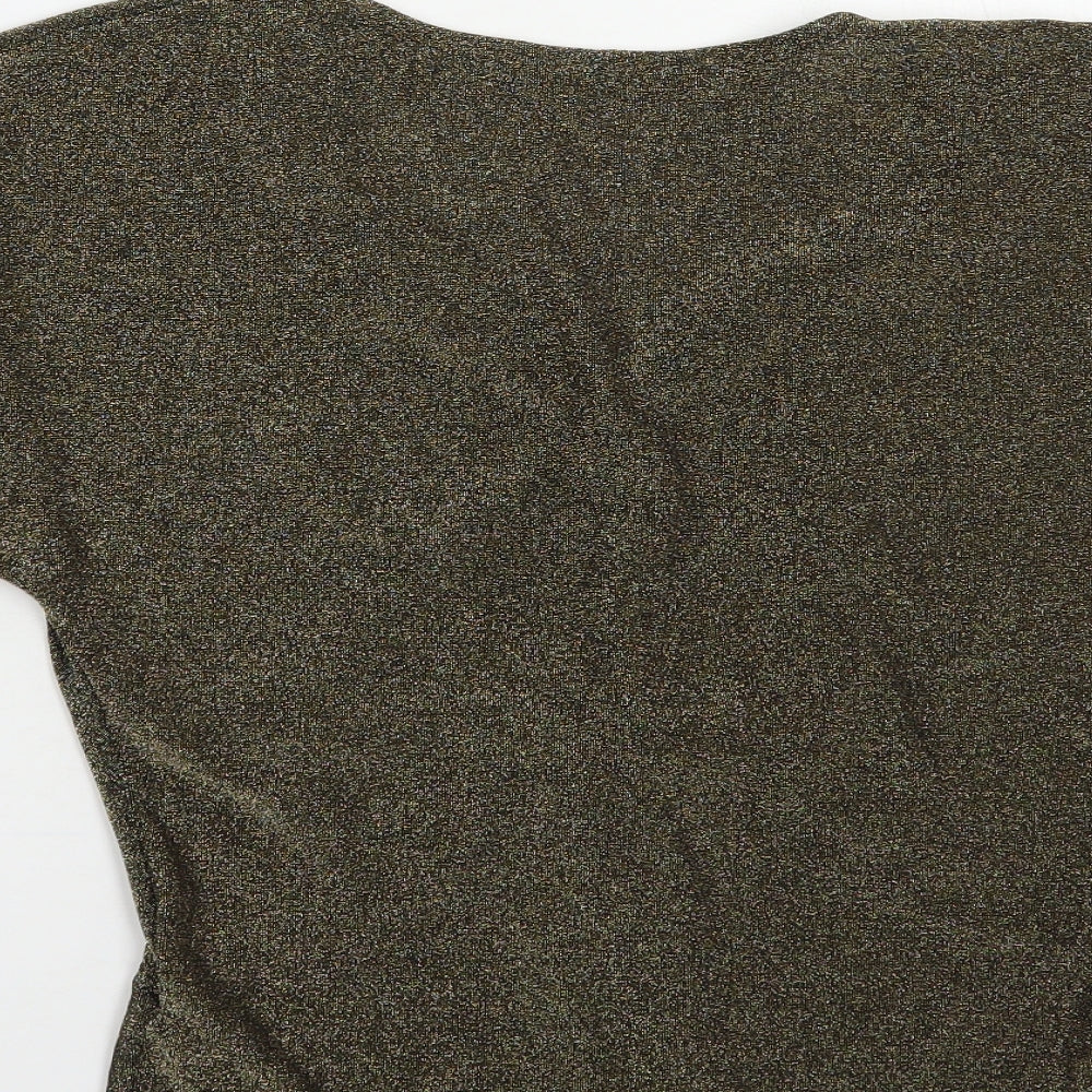 Womens UK Size S Marks and Spencer Gold Basic Blouse