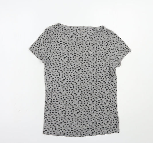 Womens UK Size 8 NEXT Grey Basic T-Shirt