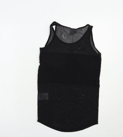 Hype Womens Black  Polyester Pullover Tank Size 8 Scoop Neck Pullover