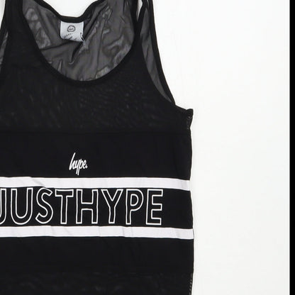 Hype Womens Black  Polyester Pullover Tank Size 8 Scoop Neck Pullover