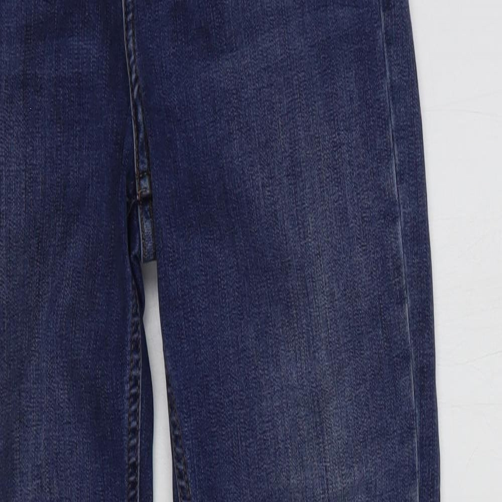 Topshop Womens Blue  Cotton Skinny Jeans Size 28 in L32 in Regular Button