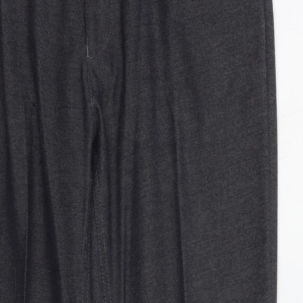 NEXT Mens Grey  Polyester Dress Pants Trousers Size 32 in L31 in Regular Button