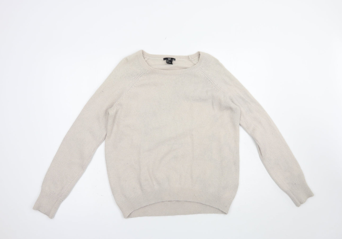 Womens UK Size M H&M Beige Pullover Jumper