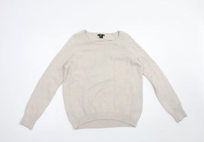 Womens UK Size M H&M Beige Pullover Jumper