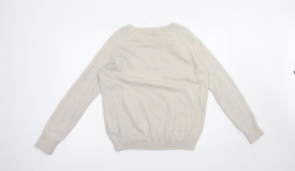 Womens UK Size M H&M Beige Pullover Jumper