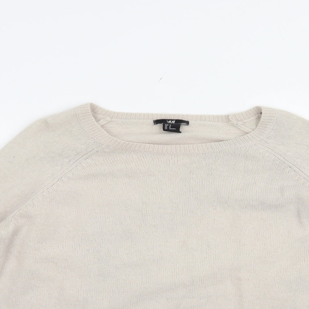 Womens UK Size M H&M Beige Pullover Jumper
