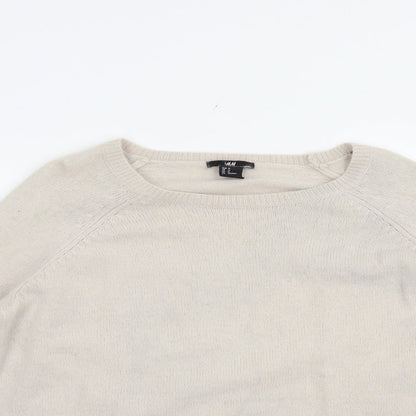 Womens UK Size M H&M Beige Pullover Jumper
