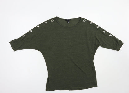 Womens UK Size S New Look Green Pullover Jumper