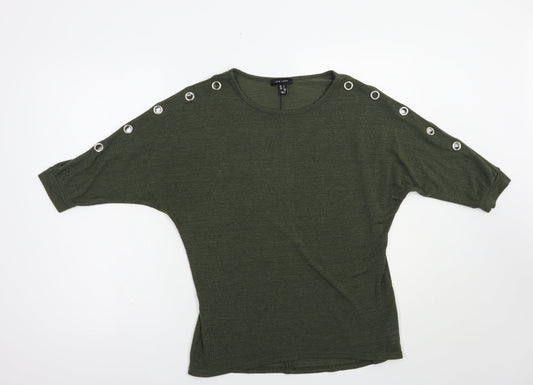 Womens UK Size S New Look Green Pullover Jumper