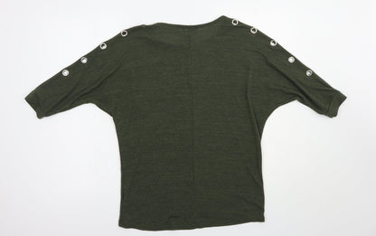 Womens UK Size S New Look Green Pullover Jumper