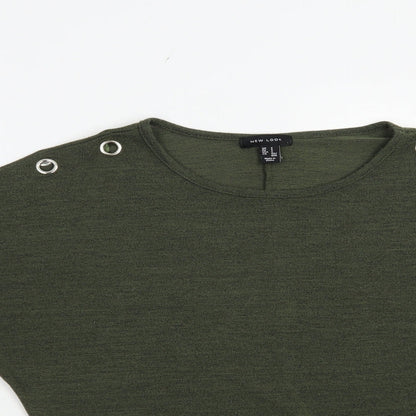 Womens UK Size S New Look Green Pullover Jumper