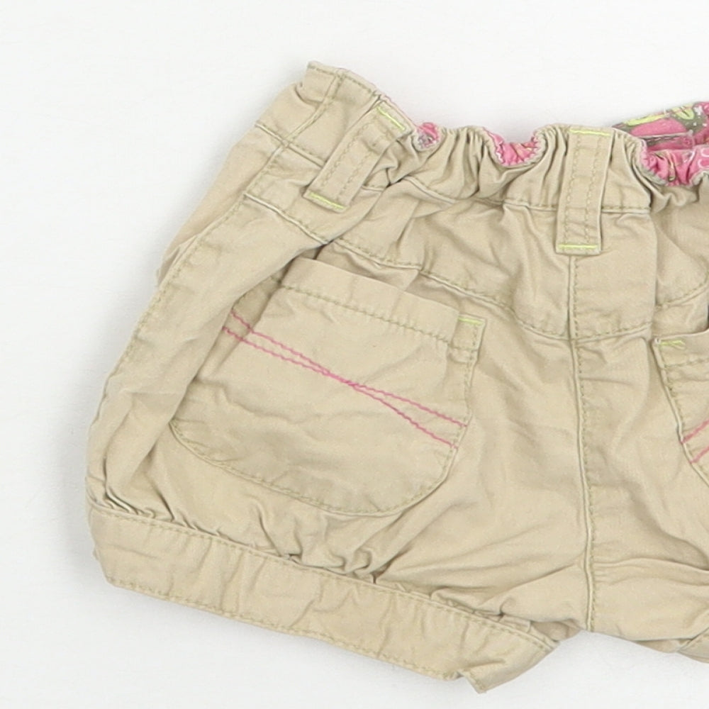 Dunnes Stores Baby Beige  Cotton Cropped Trousers Size 12-18 Months  Button