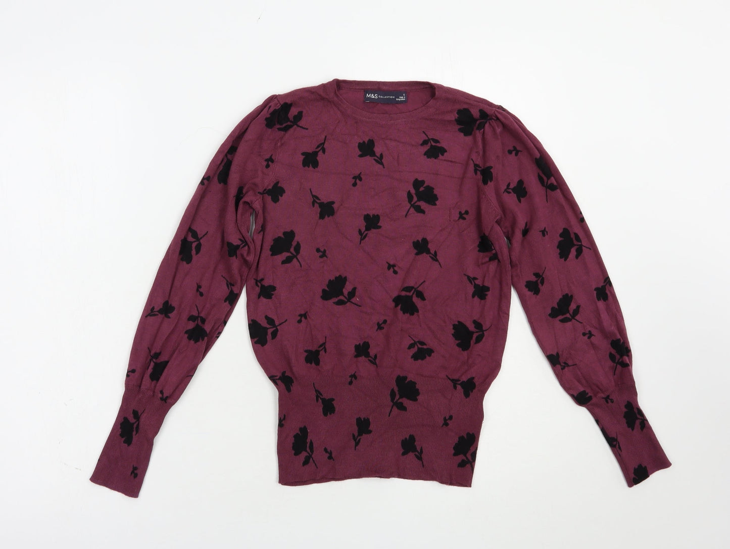 Womens UK Size 6 Marks and Spencer Purple Pullover Jumper