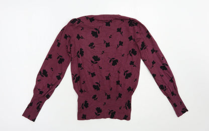 Womens UK Size 6 Marks and Spencer Purple Pullover Jumper