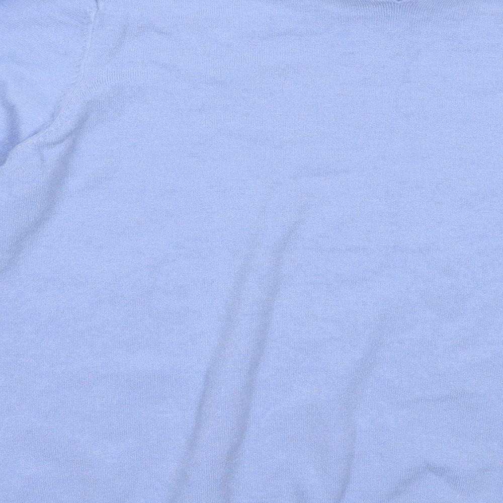 Gerard Womens Blue Collared  Viscose Pullover Jumper Size 14