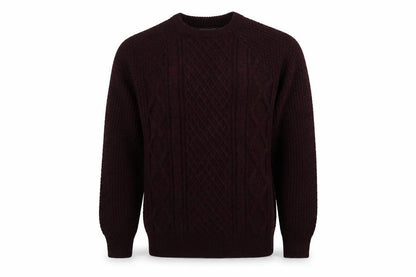 Cedarwood State Mens Purple Crew Neck Acrylic Pullover Jumper Size S