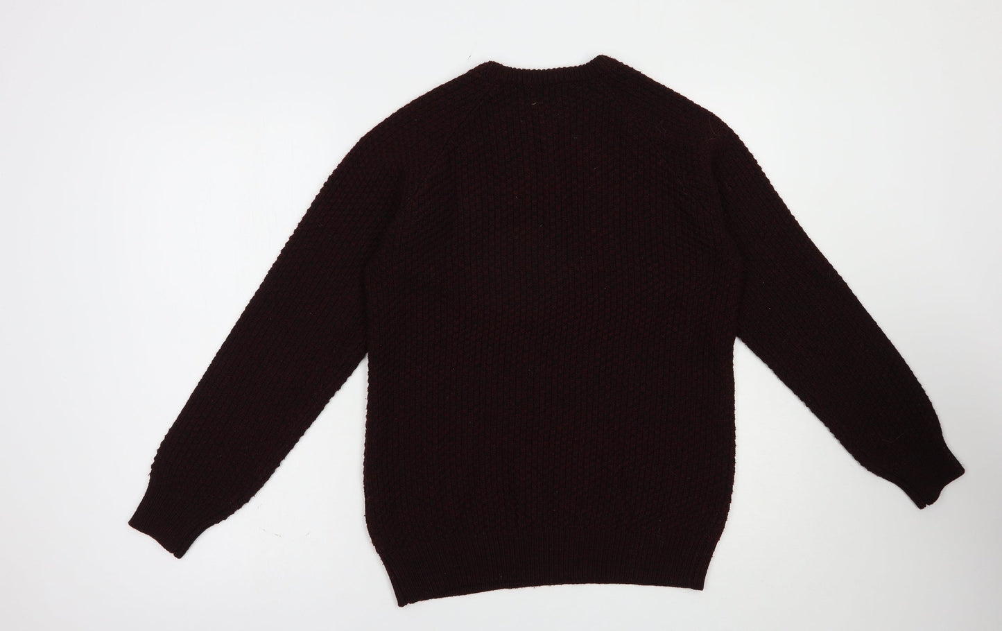 Cedarwood State Mens Purple Crew Neck  Acrylic Pullover Jumper Size S