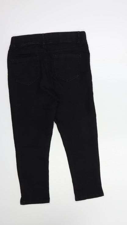 Pep & Co Womens Black  Cotton Cropped Jeans Size 10 L23 in Regular