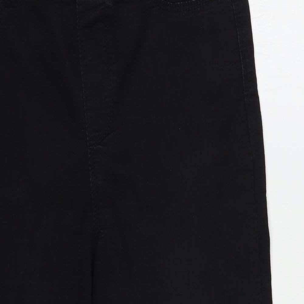 Pep & Co Womens Black  Cotton Cropped Jeans Size 10 L23 in Regular