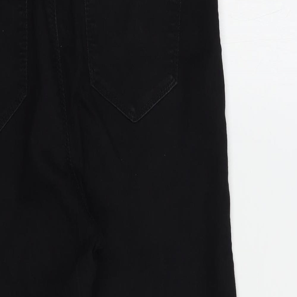 Pep & Co Womens Black  Cotton Cropped Jeans Size 10 L23 in Regular