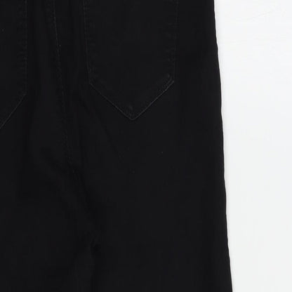 Pep & Co Womens Black  Cotton Cropped Jeans Size 10 L23 in Regular