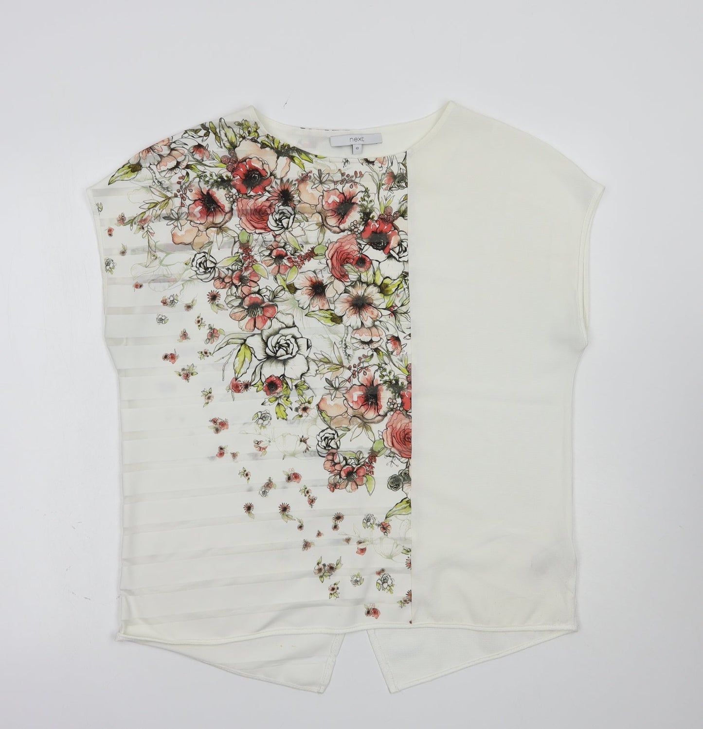 Womens UK Size 12 NEXT White Basic Blouse