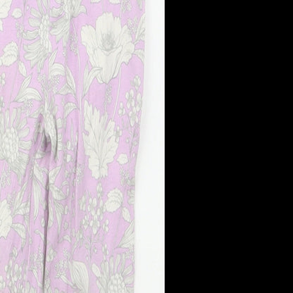 Gap Girls Purple Floral Cotton Carrot Trousers Size 3 Years  Regular