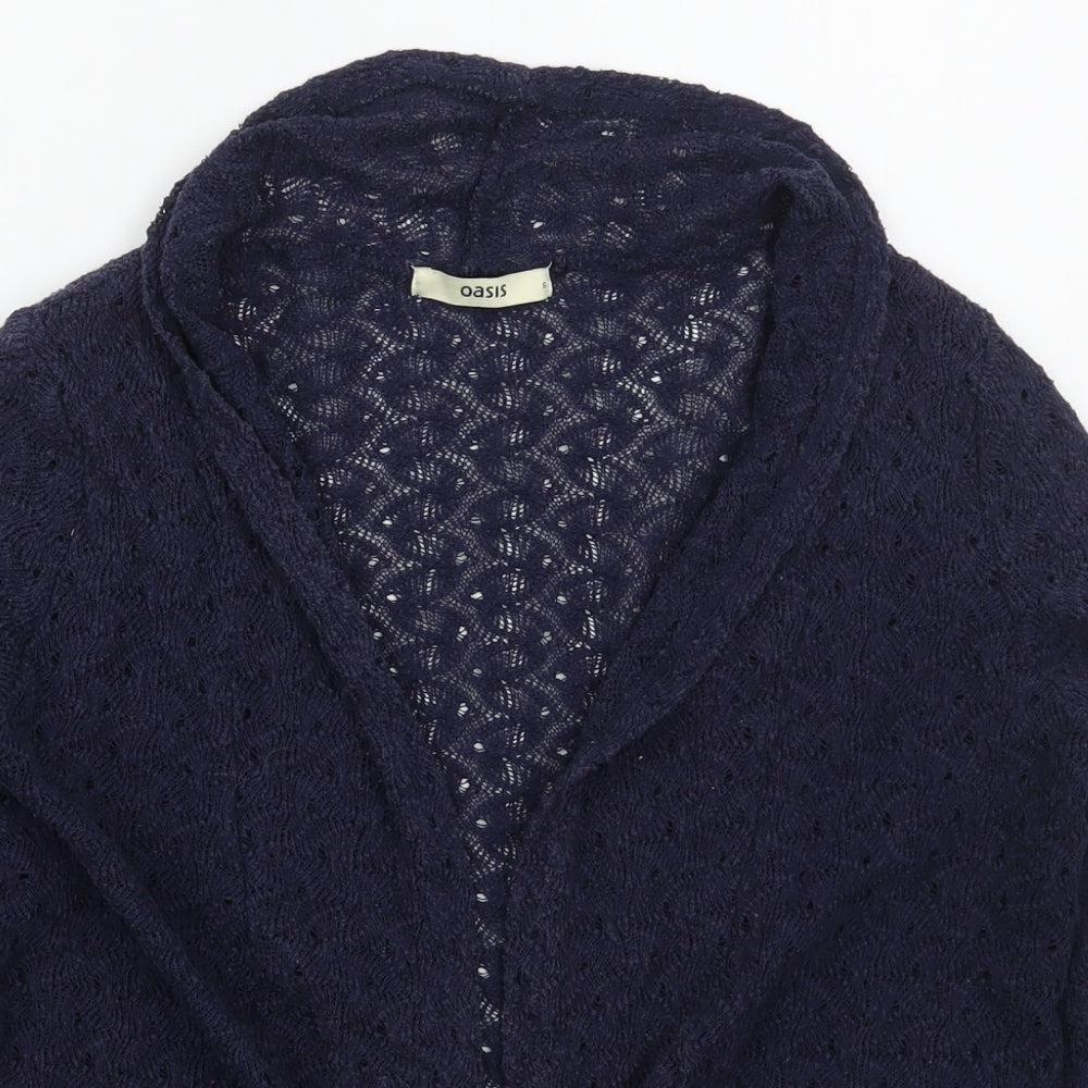 Womens UK Size S Oasis Black Cardigan Jumper