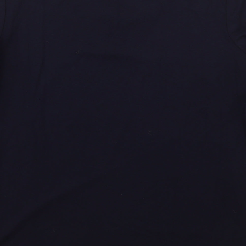 Rob Womens Blue  Viscose Basic Blouse Size 12 V-Neck