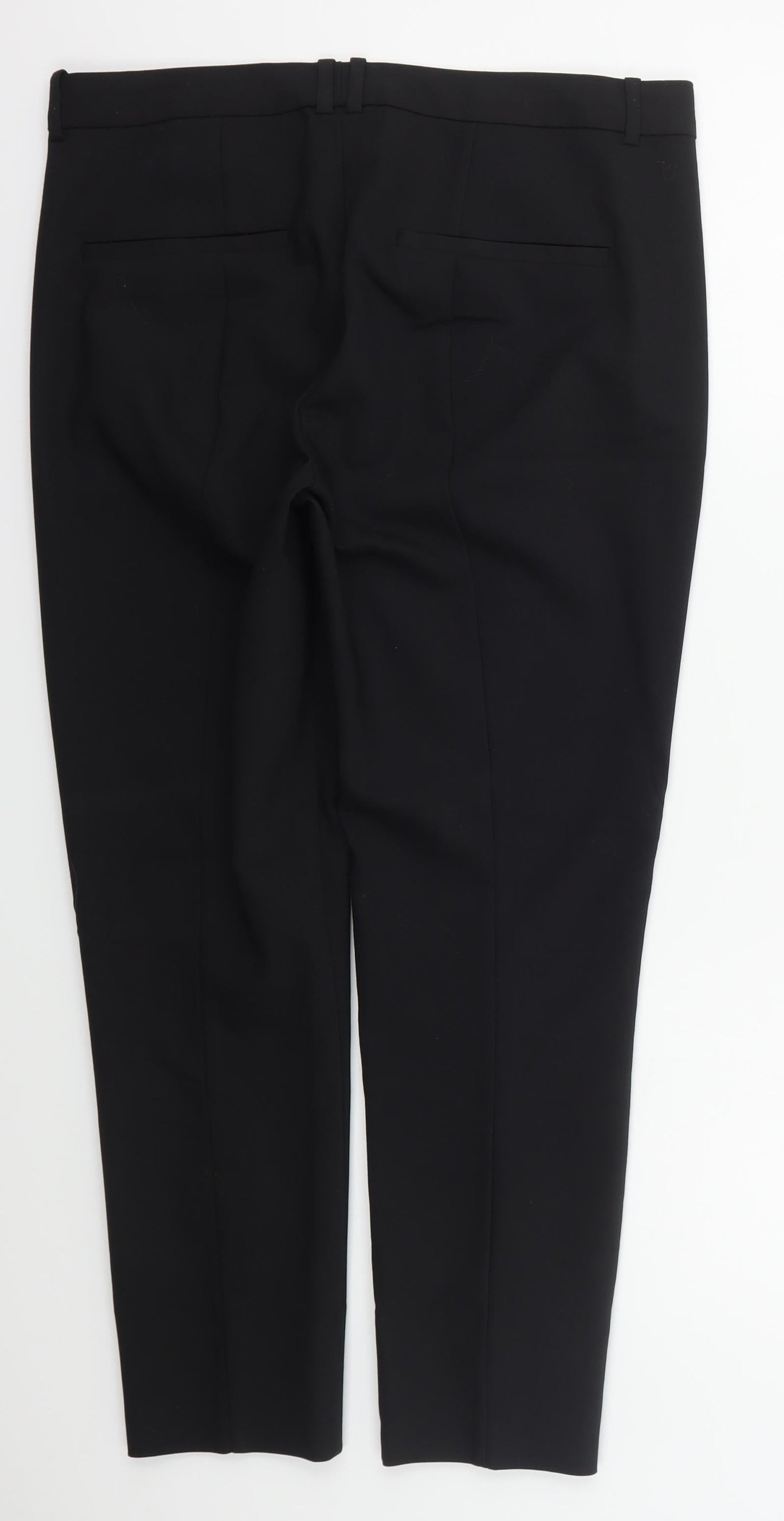 Inwear Womens Black  Cotton Trousers  Size 12 L25 in Regular Hook & Eye