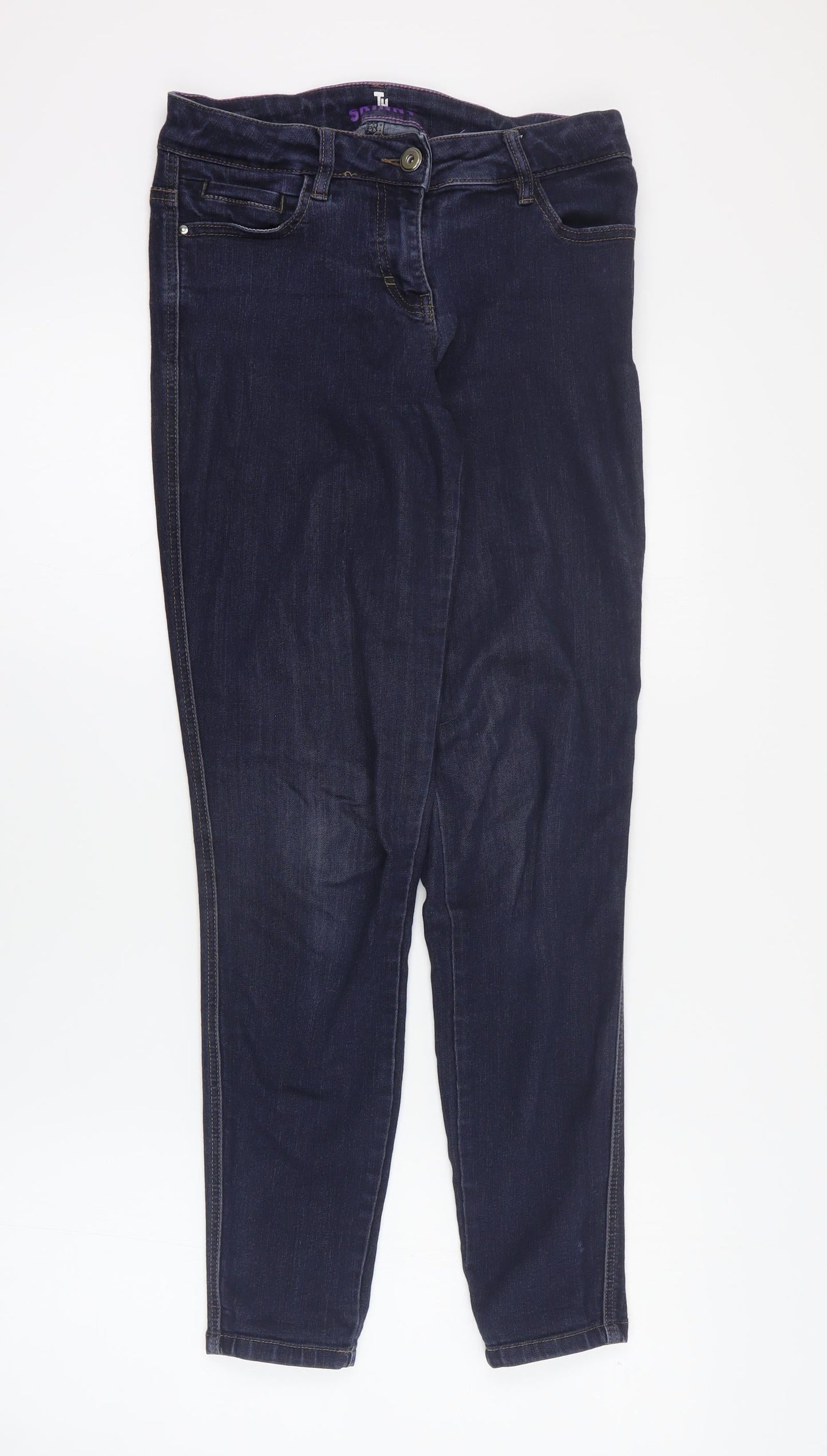 TU Mens Blue  Viscose Skinny Jeans Size 16 L30 in Regular Zip