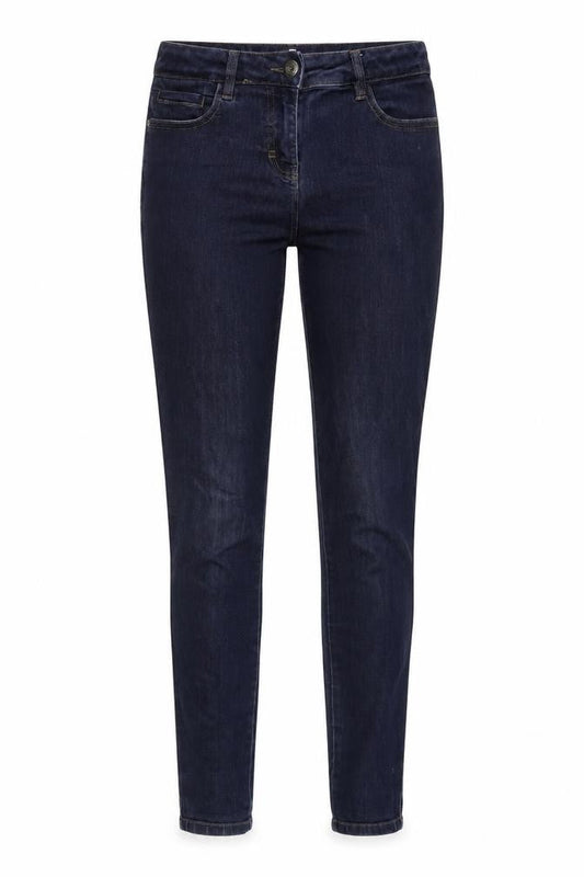 Front view of Tu men’s blue viscose skinny jeans, size 16, 30-inch leg regular zip