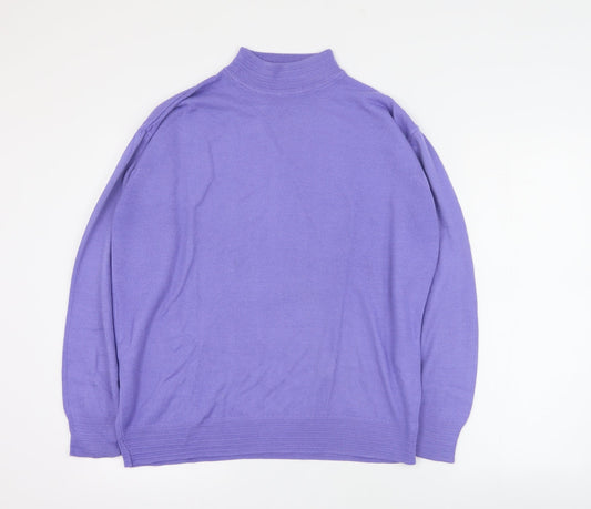 Womens UK Size 14 St Bernard Purple Pullover Jumper