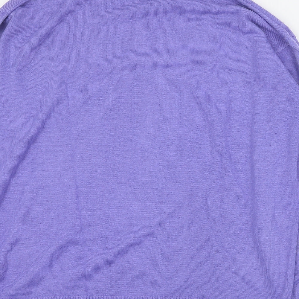 Womens UK Size 14 St Bernard Purple Pullover Jumper