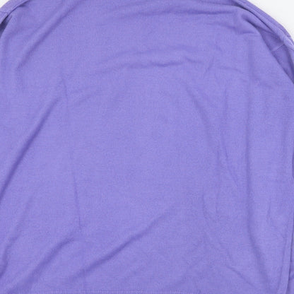 Womens UK Size 14 St Bernard Purple Pullover Jumper